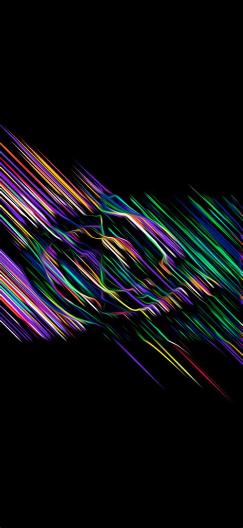 Rainbow Line Dark Color Pattern Background Iphone X Wallpapers Free