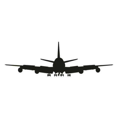 Airplane Silhouette Front View Transparent Png And Svg Vector File