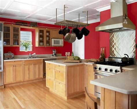 Adorable 20 Most Popular Red Kitchen Wall Decoration Ideas