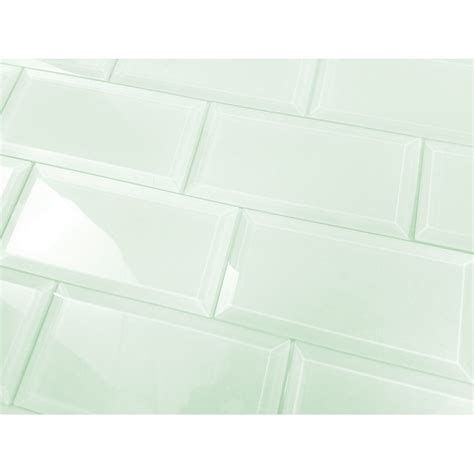 Abolos Frosted Elegance Green Blueglossy 3 In X 6 In Glossy Glass