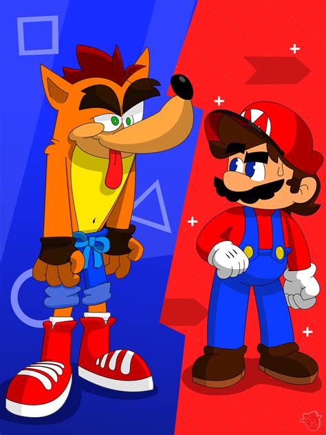 Mario Meets Crash Bandicoot Crossover Know Your Meme