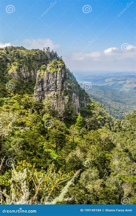 The Pinnacle Rock A Very Tall Quartzite Rock In Sabie Graskop Mpumalanga South Africa Stock