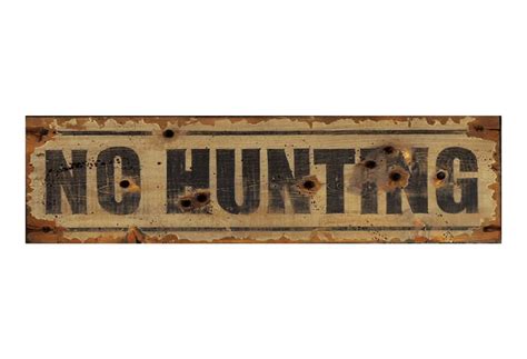 Shop Vintage Style Metal Hunting Signs Personalized Antique Aluminum