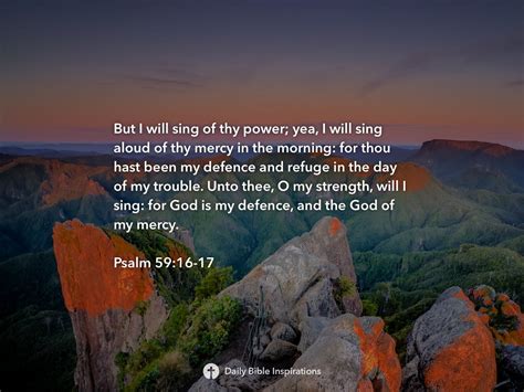 Psalm 5916 17 Daily Bible Inspirations