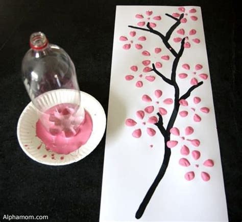 Cherry Blossom Art From A Recycled Soda Bottle Alpha Mom