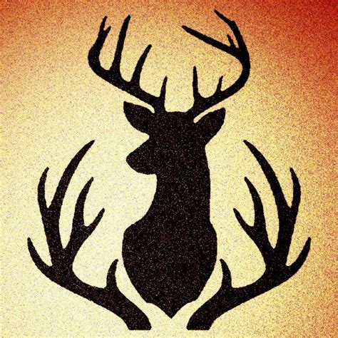 Deer Head W Antlers Stencil Mylar Animal Wood Fabric Painting Etsy