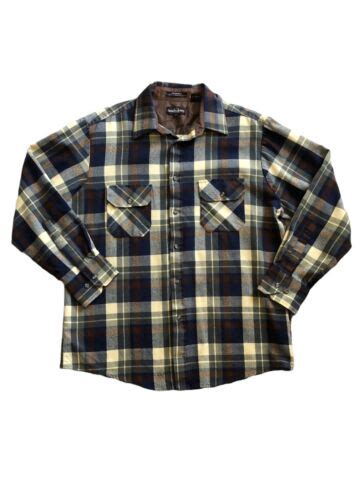 Northwest Territory Mens Size Large Flannel Shirt Earth