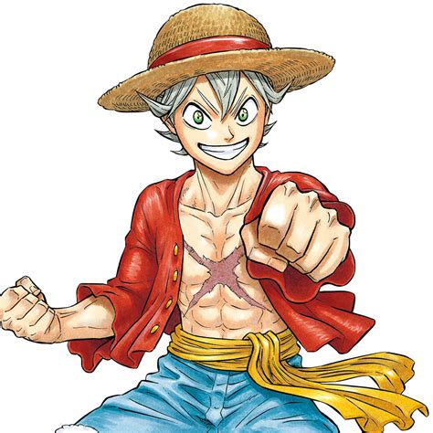 Full Body Picture Of Asta From Black Clover Wearing Luffy