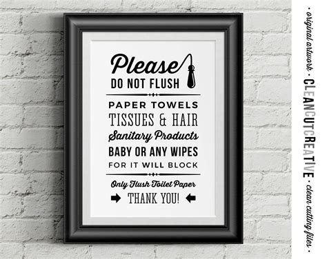 Free Printable Do Not Flush Toilet Paper Signs Printable Word Searches