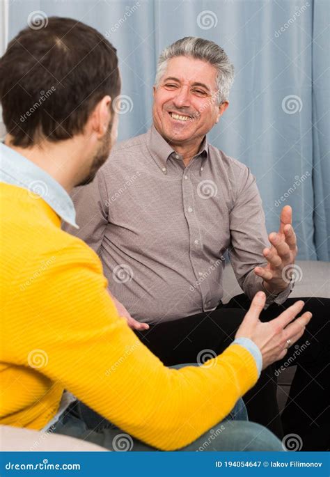 adult father and son friendly conversation stock image image of male 2934 194054647
