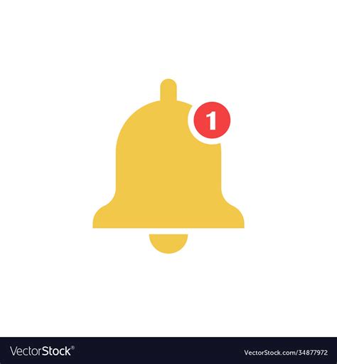 Notification Bell Icon Royalty Free Vector Image