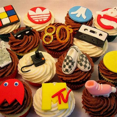 Check out this totally tubular 80's party at kara's party ideas! 80s cupcakes | Cupcake cakes, Creative cakes, Themed cupcakes