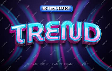 Premium Vector Trend 3d Editable Text Effect Style