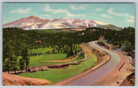 C1940s Pikes Peak Ute Pass Highway Woodland Park Colorado Vintage