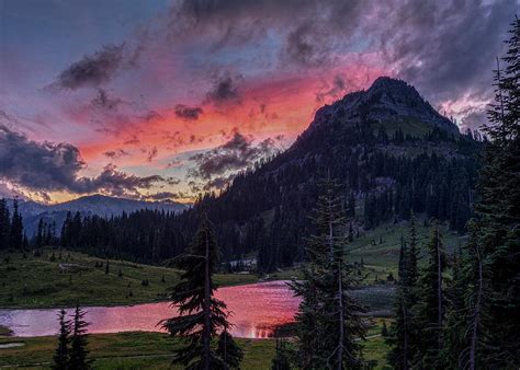 Tipsoo Lake Sunset Photograph By Bill Ray Fine Art America