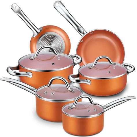 Cookware Set Pots And Pans Nonstick Piece Aluminum Stock Pot With