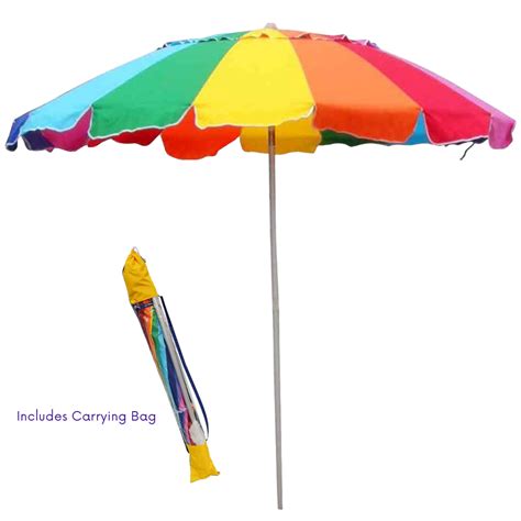 Impact Canopy 8 Foot Beach Umbrella Uv Protected Vented Tilt Pole