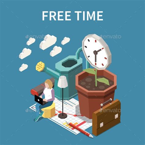 Free Time Concept Vectors Graphicriver