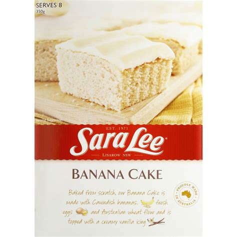 I've never had the sara lee banana cake (or anything sara lee for that matter) but the icing looks just like an icing my mother used to make for her. Sara Lee Butter Cake Banana 350g | Woolworths