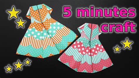 5 Minutes Craft The Dress Easy Paper Craft Diy Origami Paper