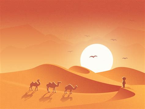 Illustration Desert By Luking On Dribbble
