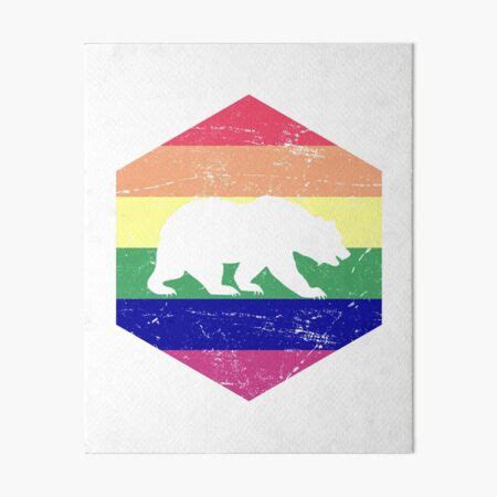 Retro Vintage LGBT Gay Bear Art Board Print For Sale By Sleazoid