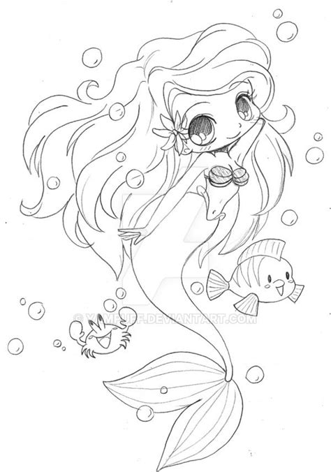 Click on the free little mermaid colour page you would like to print, if you print them all you can make your own little. Little Mermaid Chibi | Disegni da colorare, Disegni da ...