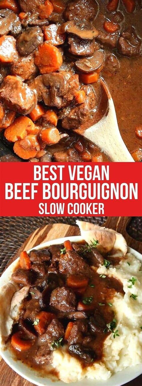 Vegan Beef Bourguignon Recipe Crockpot Vegan In The Freezer