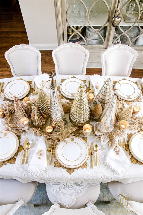 Elegant Gold Christmas Table Scape Randi Garrett Design