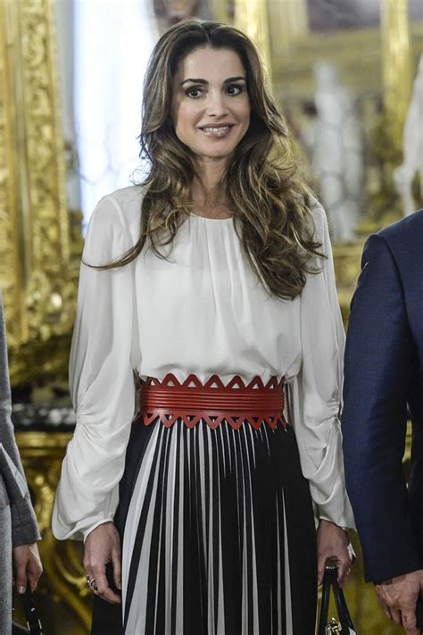 Queen Rania Of Jordan Fashion Style Ruffle Blouse