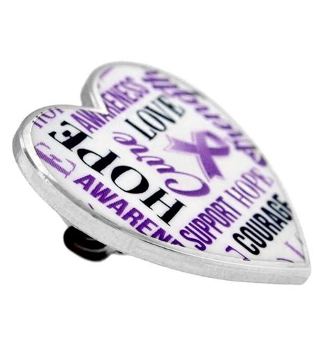 pinmart s purple heart w words domestic violence awareness enamel lapel pin c9182y84kgs
