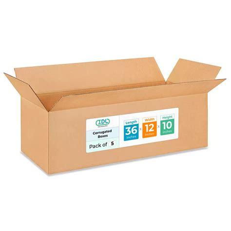 Idl Packaging Large Corrugated Moving Boxes 36l X 12w X 10h Pack Of