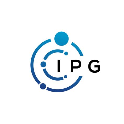 Ipg Letter Technology Logo Design On White Background Ipg Creative