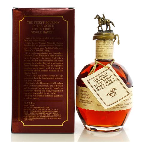 blanton s single barrel cream label takara red japan auction a49613 the whisky shop auctions