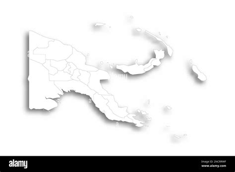 Papua New Guinea Political Map Of Administrative Divisions Provinces