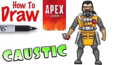 How To Draw Caustic Apex Legends Youtube