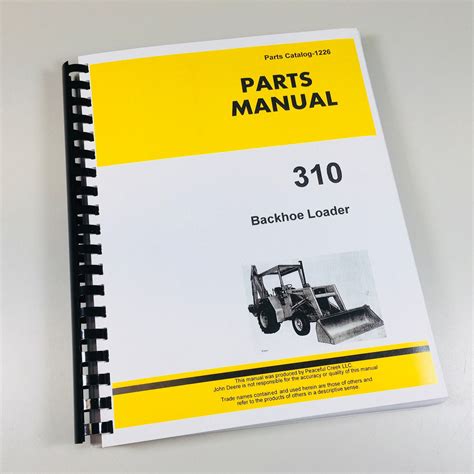 Parts Manual For John Deere 310 Tractor Backhoe Loader Catalog Assembl