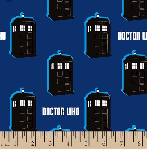 Flannel Doctor Who Tardis Flannel Fabric By Springs Creative Doctor