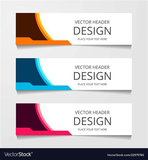 Abstract Banner Design Modern Web Template Vector Image