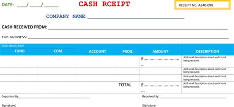 Central accounting and reporting forms. Cash Receipt Template - 5+ Printable Cash Receipt Formats