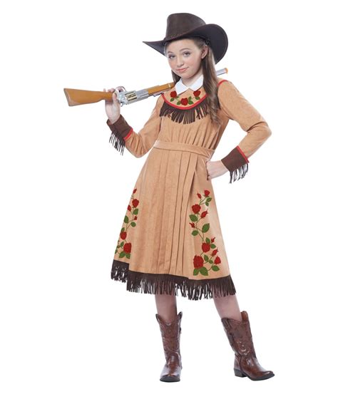 You can always get a diy cowgirl costume for halloween using the easiest of materials. Celebrity Cowgirl Annie Oakley Girls Costume - Historic Costumes