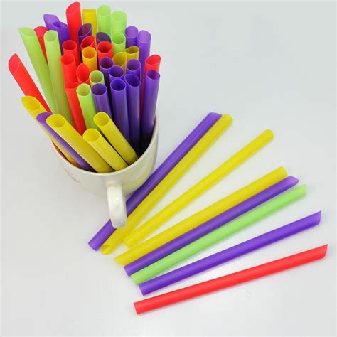 Buy 100x Drinking Straws Jumbo Straws Colored For Milk Boba Bubble Tea