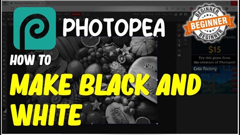 Photopea How To Make Black And White Youtube