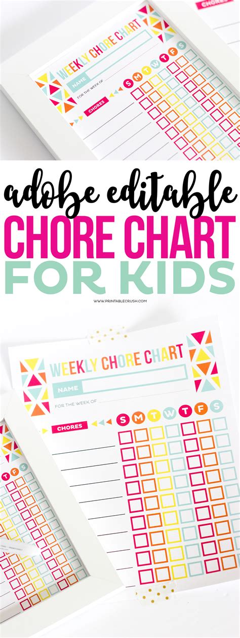 Check spelling or type a new query. Editable Chore Chart for Kids - Printable Crush