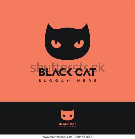 Black Cat Head Icon Logo Stock Vector Royalty Free 2204881653