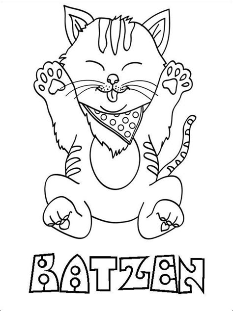 Bastelanleitung tiere zum ausdrucken katze. Ausmalbilder Katzen 05 | Ausmalbilder zum ausdrucken