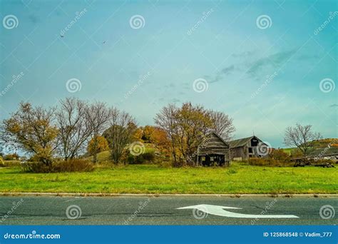 Autumn Country Road October New Jersey Usa Stock Photo Image Of