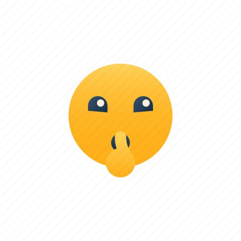 Shushing Emoji Expression Emotional Quiet Hush Shush Icon