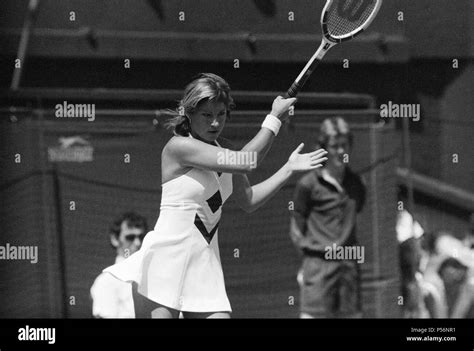 Chris Evert In Fourth Round Action At Wimbledon Tennis Championships Thursday 24th June 1976