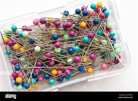 Straight Pins For Sewing Stock Photo Alamy